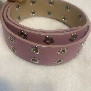 Wild Fable belt woman’s pink floral grommets faux leather accessory New Sz XS